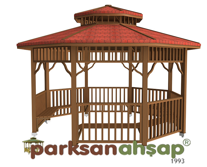 70164 - Ahap Gazebo Sekizgen 400(L)x400(W)x330(H) cm